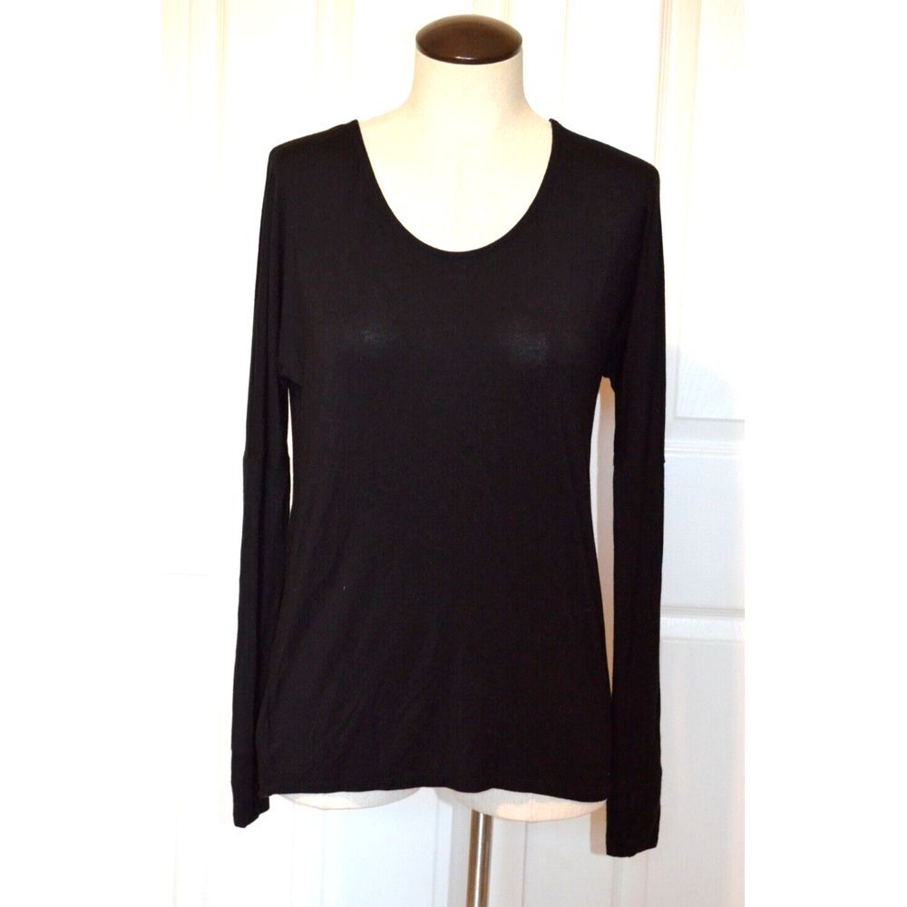 Lascana Venus Women's Top Shirt Black With Leopard Strap Back Size Small